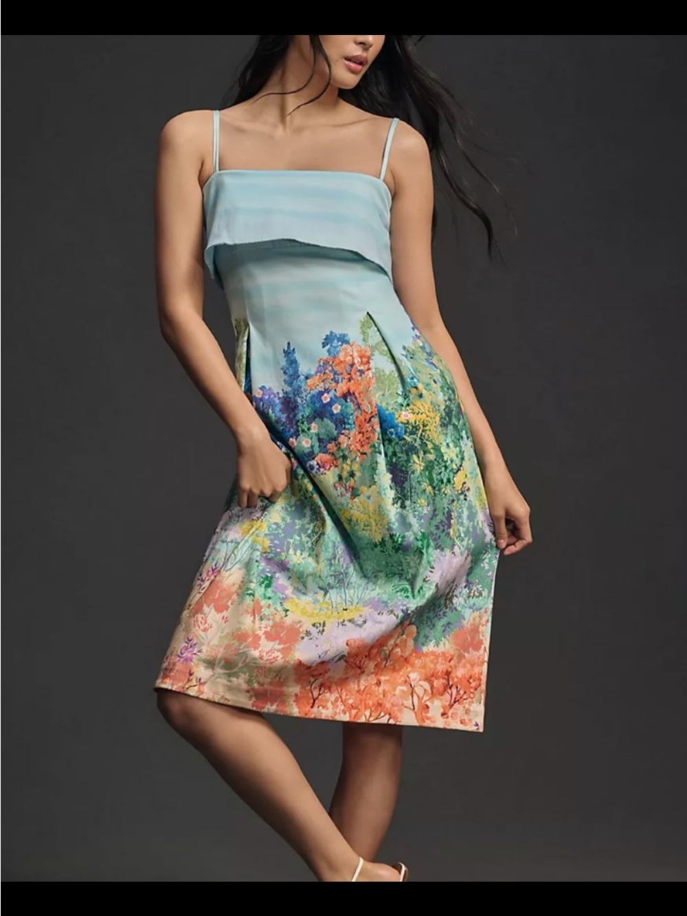 Anthropologie printed Midi Dress.